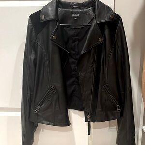 Topshop leather faux jacket EUR42 US10 UK14